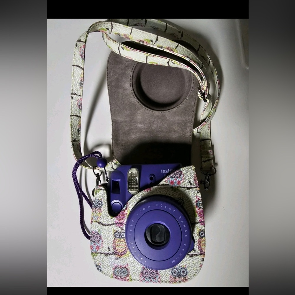 Instax Mini 8 Violet Camera with Owl Design Case - Picture 8 of 12